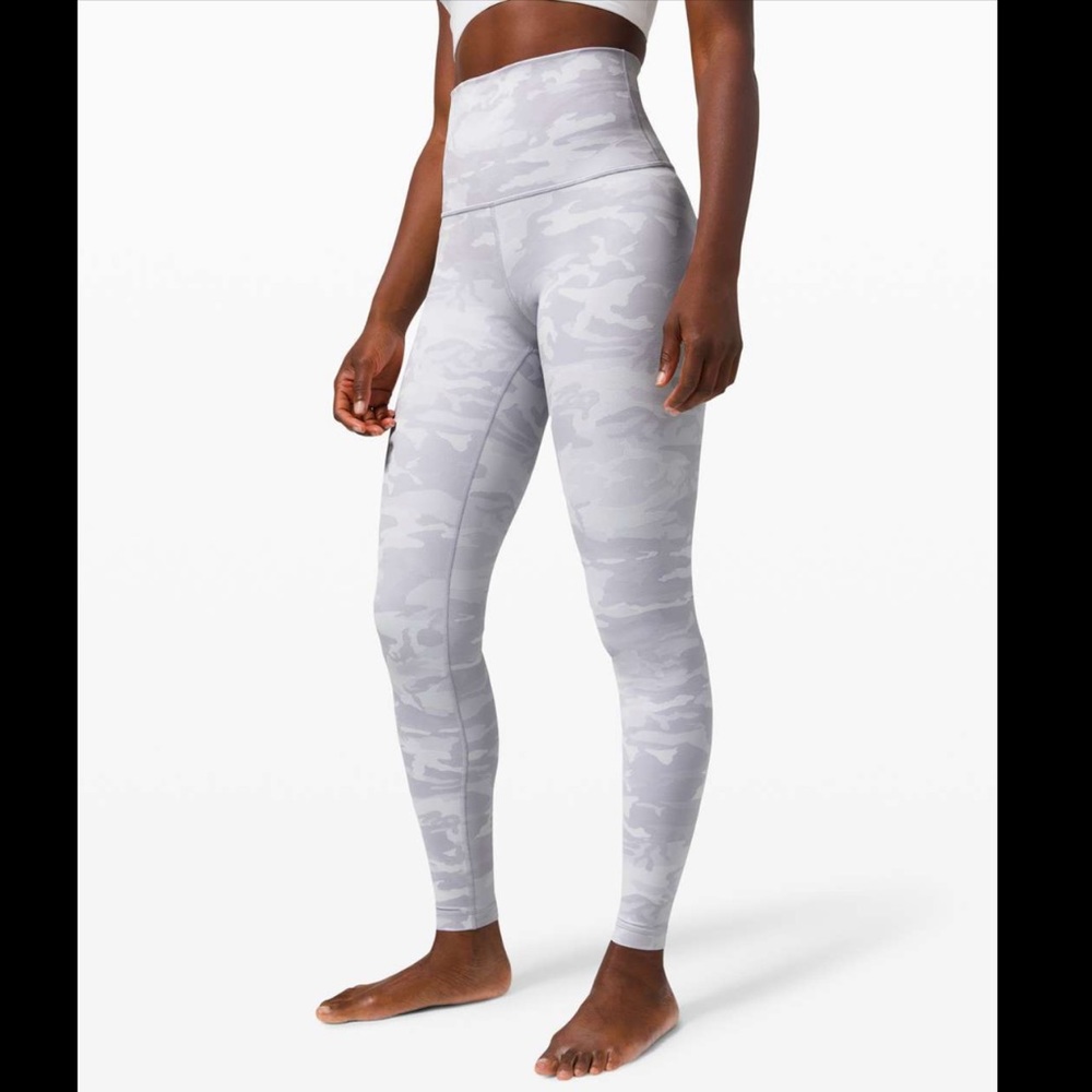 Lululemon Wunder Under Jacquard Alpine White Camo Leggings
